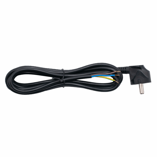 Power Cable 3m 3x0,75mm² w/ Schuko-plug/ free end BK