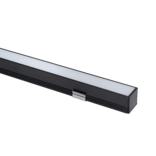 Profile U3 BK 2m 18,5x20mm incl f.cover,end cap, clips