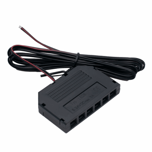 Riva 6-way Splitter Mini 2m Max 72W (3A) BK