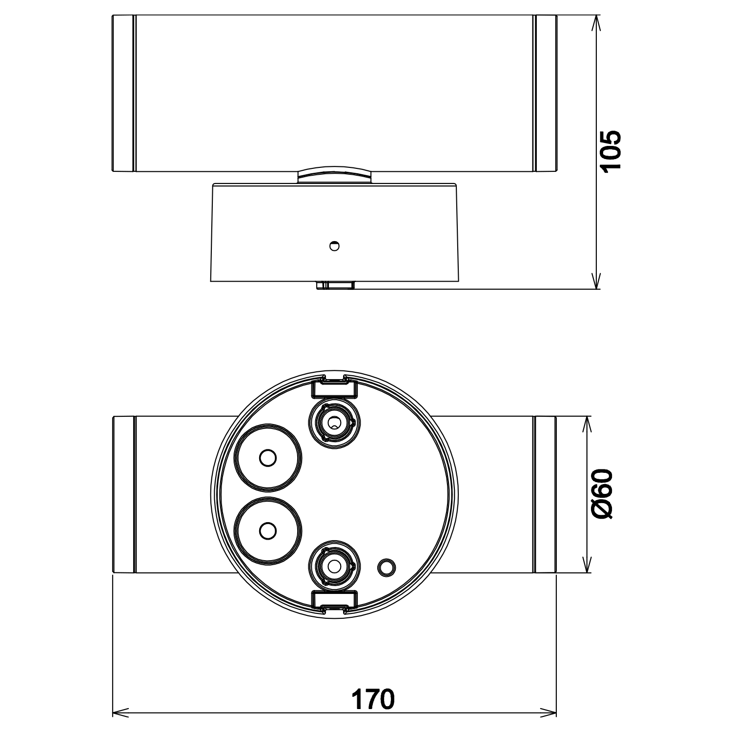Gyre Up&Down 800lm 830 24° 10W BK
