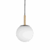 Orb E27 Max 40W Brass Ø180 4m BK textile cable
