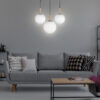 Orb E27 Max 40W Brass Ø250 4m BK textile cable