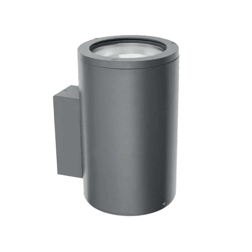 Tube Wall Single 2750lm 830 45° 21W IP65 Ø155x250mm DarkGrey