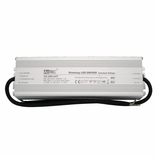 Driver 24V cv 200W Phasecut IP67 AcTec