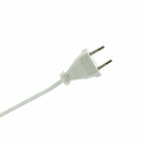 Power Cable 3m 2x0,75mm² w/ Euro-plug/ free end WH