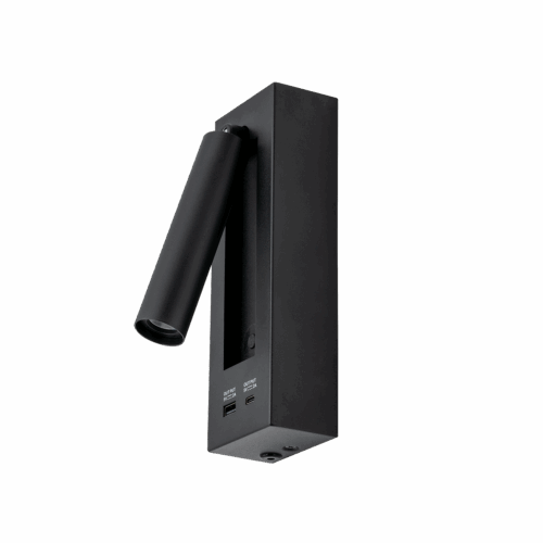 Lorenzo II 930 20° 2W 2A-USB + USB-C BK 3m cable