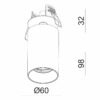 Tania Mini Basic GU10 max 7,5W led BK