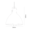 Eagle Small E27 max 60W H24cm W22cm BK