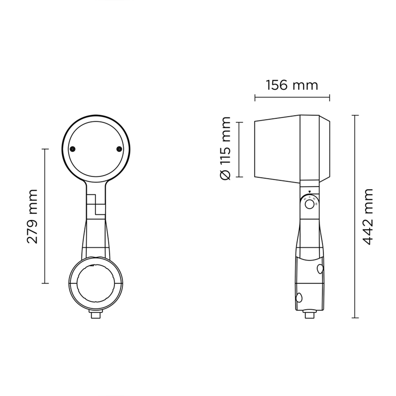 Ring Pole Medium 830 16W Ø60mm RAL3009