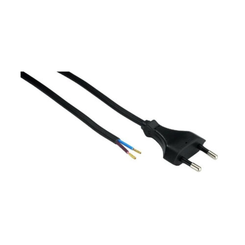 Power Cable 3m 2x0,75mm² w/ Euro-plug/ free end BK