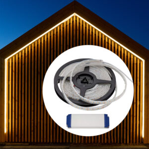 LED-stripe m/driver for ute/våtrom – 14,4W/m IP65, 5m