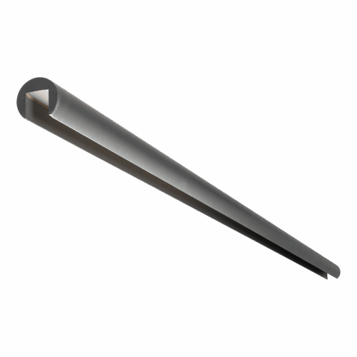 Wood Rod for 3-circuit tracks 60mm RAL 7022 2m