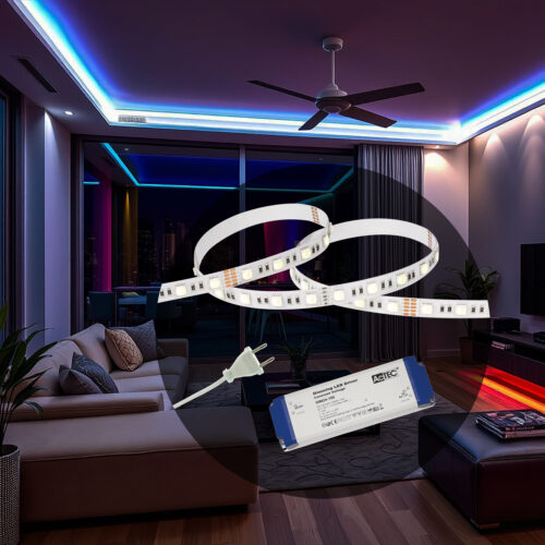 LED-strip + driver (dimbar) 28,8W/m 2700K IP20, 3m