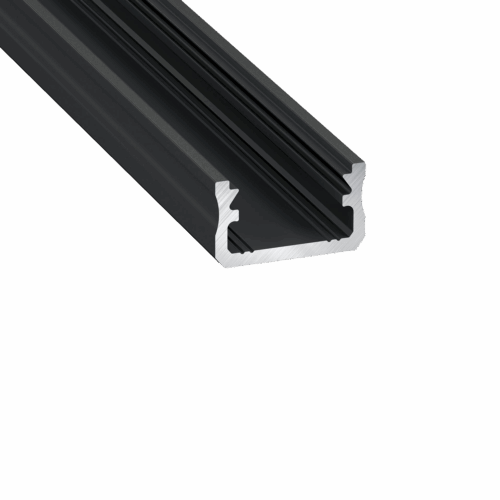 Profile Type A 16x9,28mm BK 2,02m inc/end caps, clips