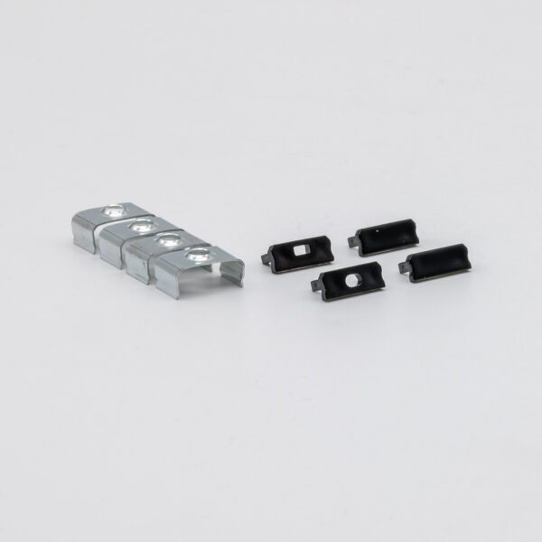 Profile Type D 16x6,3mm BK 2,02 m inc/end caps, clips