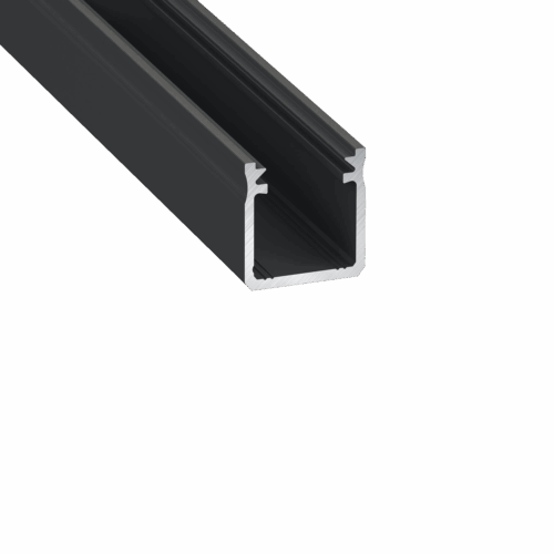 Profile Type Y 17x18mm  BK 2,02m inc/end caps, clips