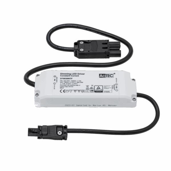 Driver 700mA cc 30W 21-43V Phasecut AcTec 18i3 Male/EPN0034