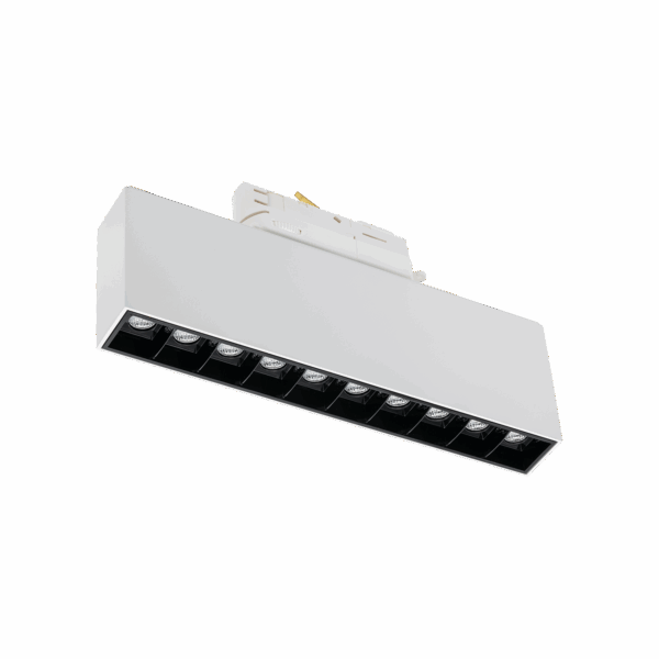 Cold 10 Track 2200lm 930 36° 20W WH/BK Front ring 3-cir DALI