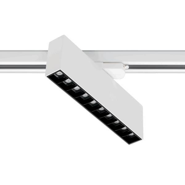 Cold 10 Track 2200lm 930 36° 20W WH/BK Front ring 3-cir DALI