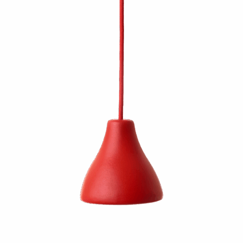 Bell Pendant W131 Traffic Red Phasecut Ø12cm