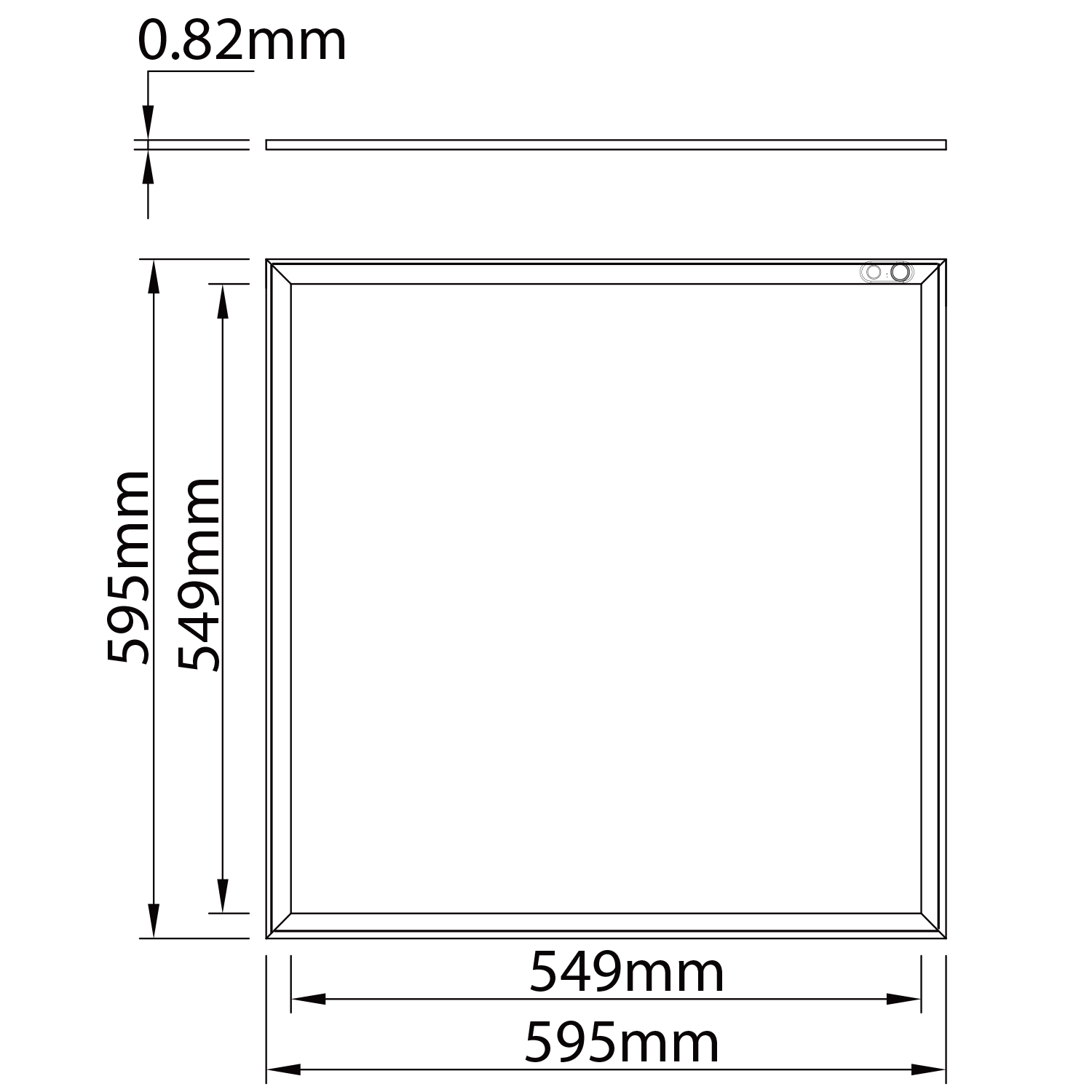 Panel NWC 595x595 5100lm 930 36W Prism WH PIR+Daylight 18i3