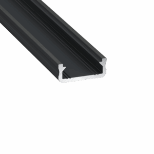 Profile Type D 16x6,3mm BK 2,02 m inc/end caps, clips