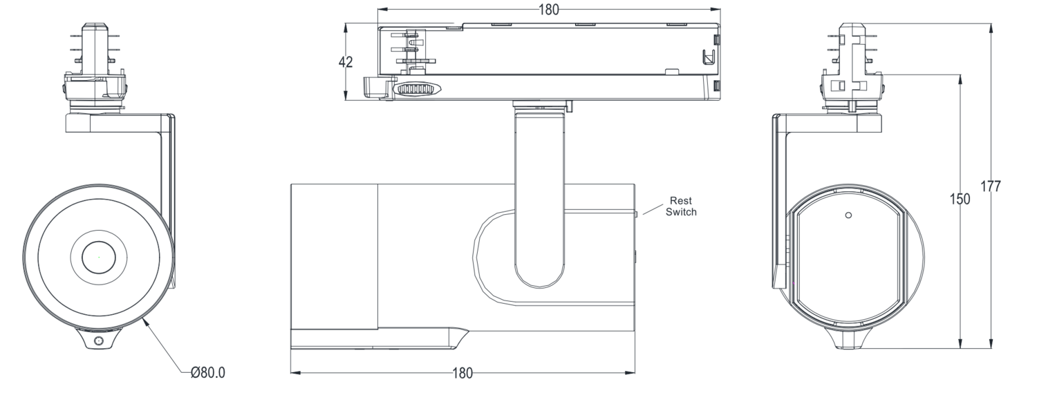 NSW K Pro Dual AIColor+People Counting 35W 24° 3-Cir WH