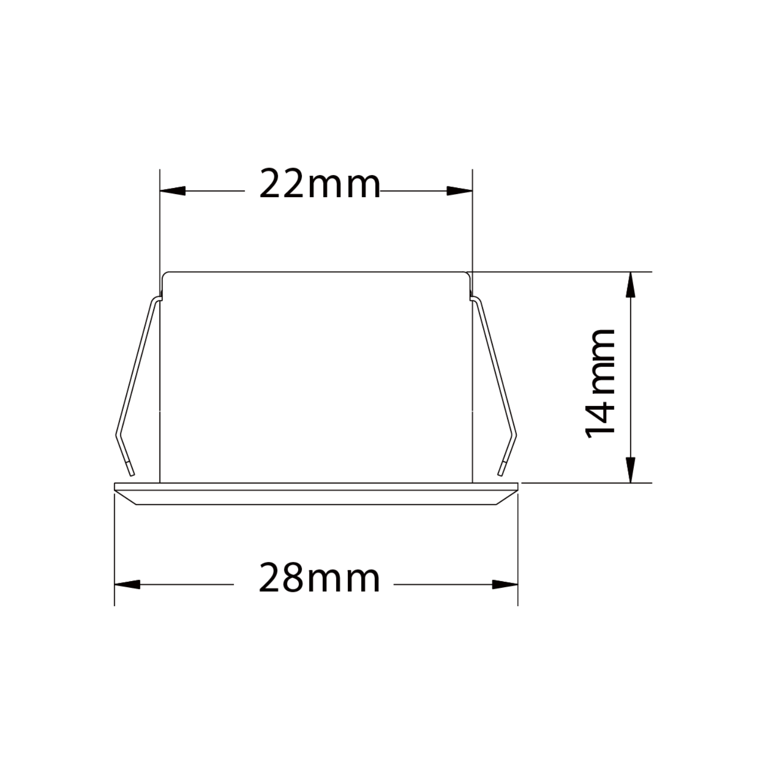 Capella 150lm 827 45° 1,1W WH 2m cable w/o driver