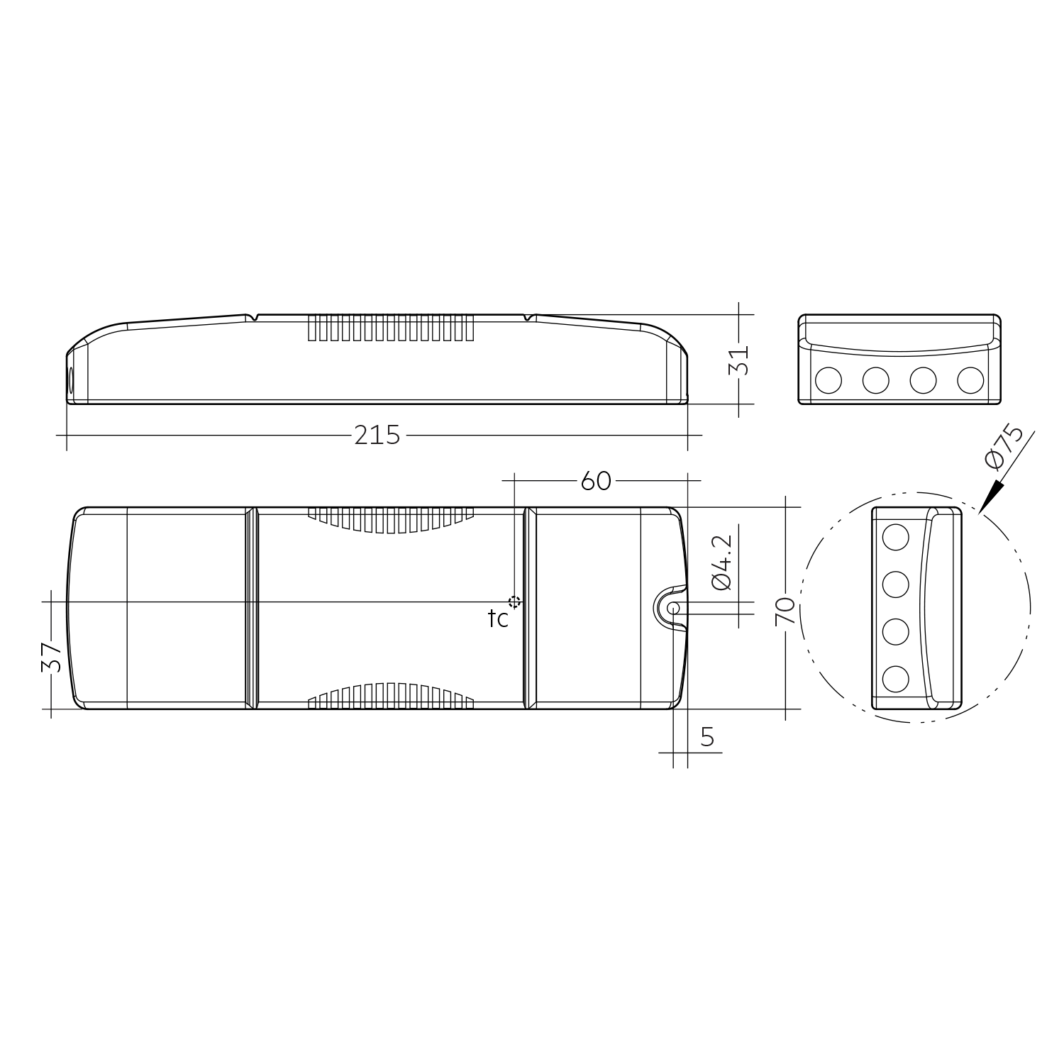 CBU Driver 350–1050 mA cc 38 W Bluetooth bDW SR TW 2-kanalig