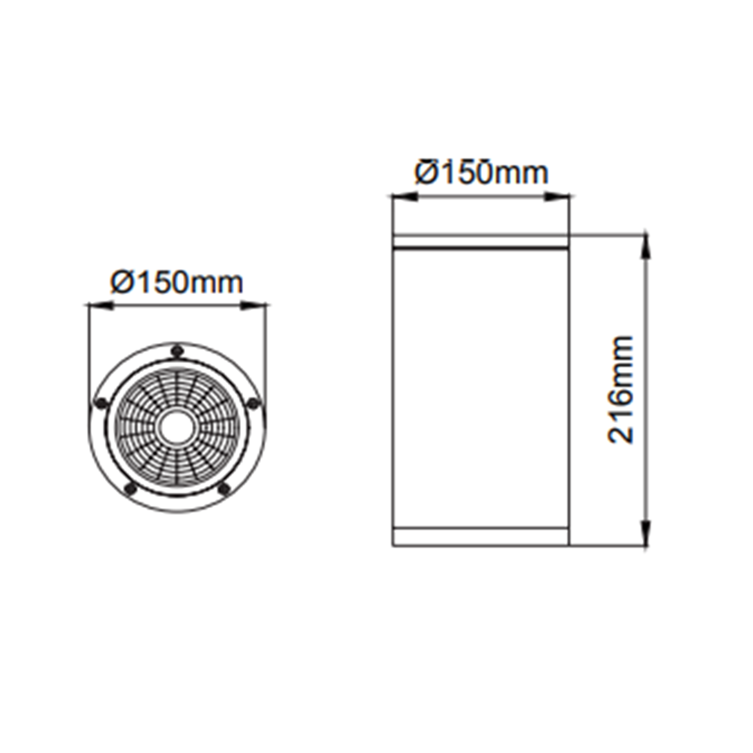 Silla K 4750lm 830 30° 30W IP65 GR Surface