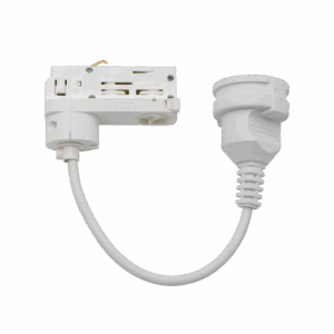 Track Adapter w/ Schuko Socket 10A WH