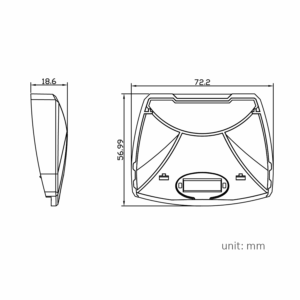 Trunk End Cap (spotlight/ blank cover/ sensor) WH