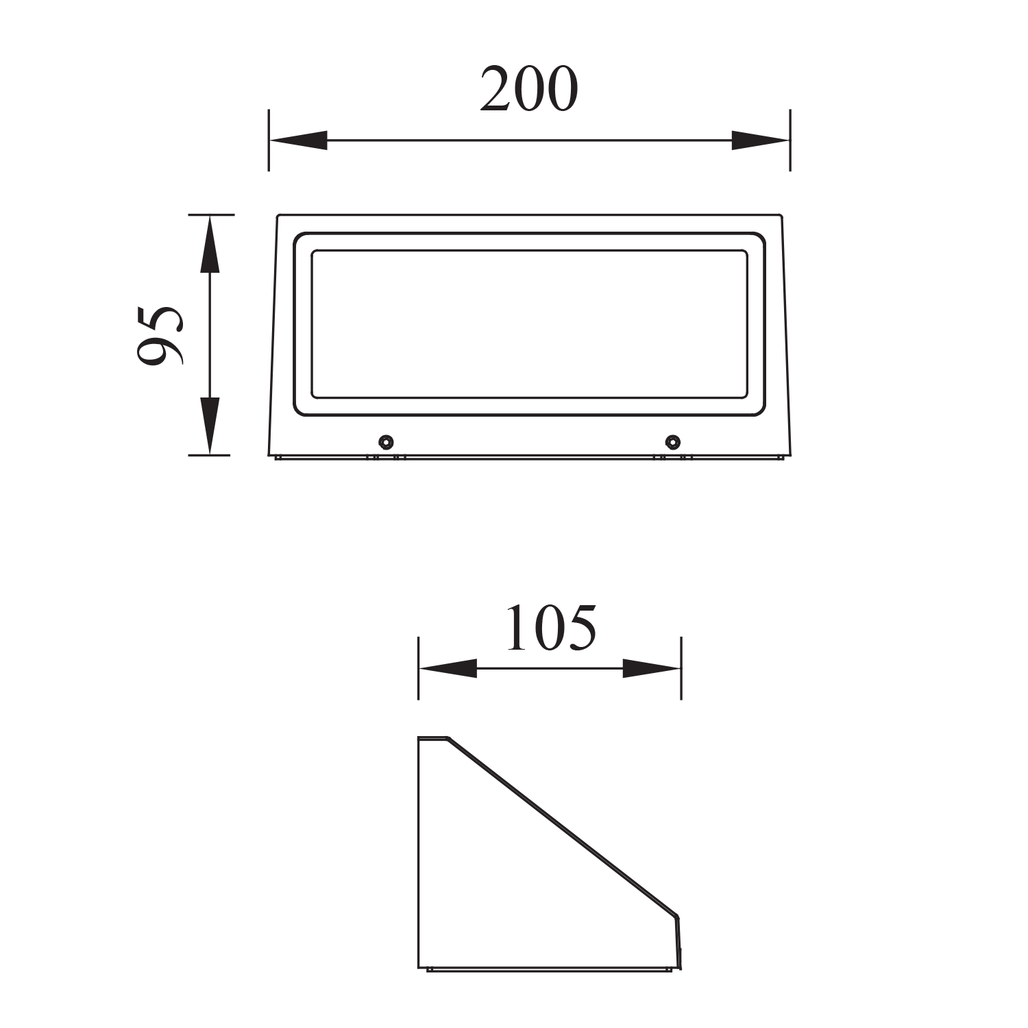 Caro G2 1400lm 830 112° 9W BK IP65