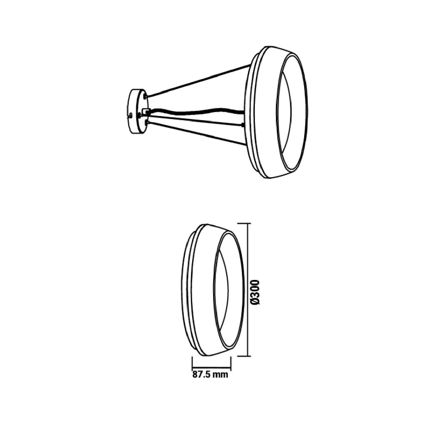 Atria 2000lm 830/840/857 100° 18W Ceiling mount WH