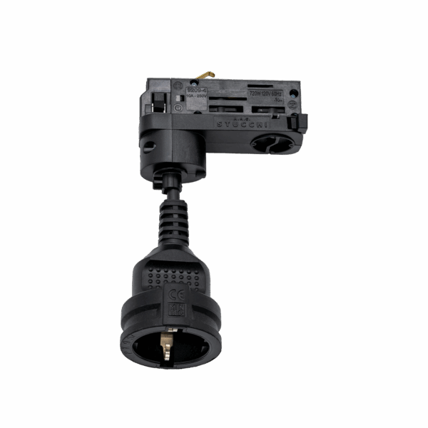 Track Adapter w/ Schuko Socket 10A BK
