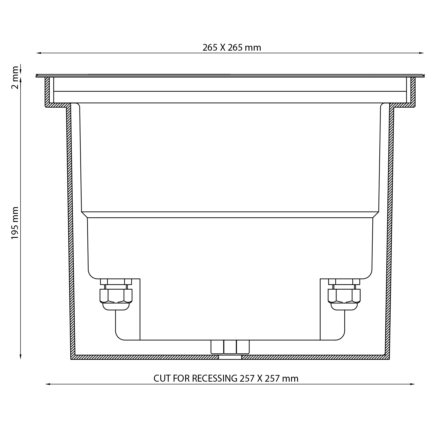 Hydroquadro Maxi square 70w G12 IP67