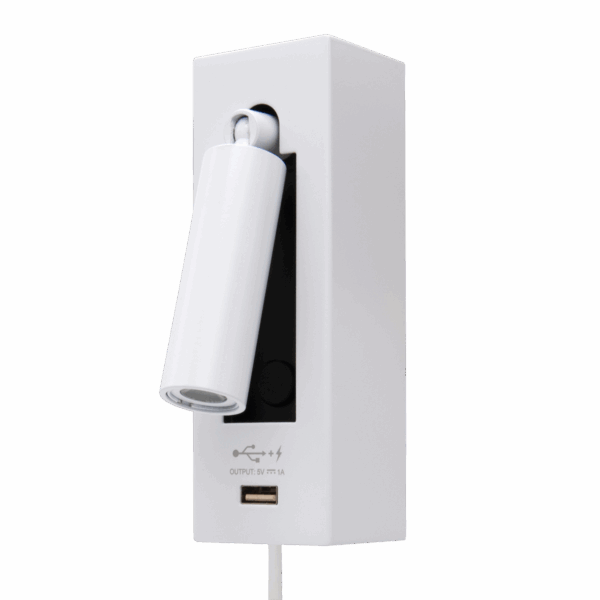 Lorenzo wall 830 w/USB WH 2m cable Euro