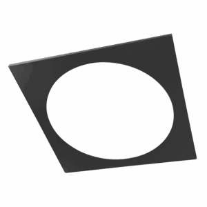 Panel circle frame recessed 595x595 Ø500 BK