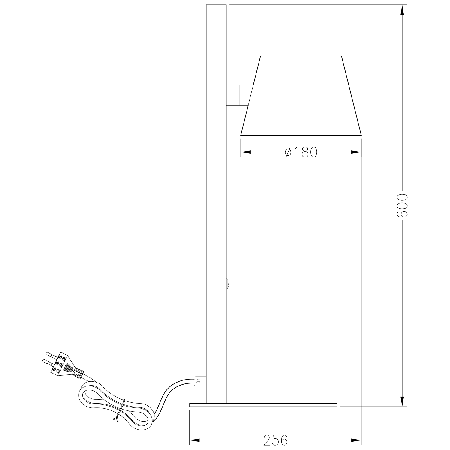 Polus Table E27 Max 40W BK