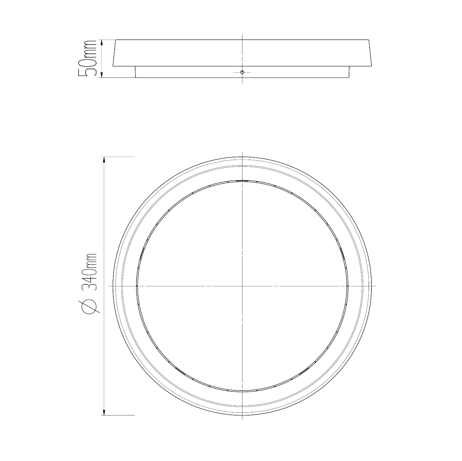 Ancha Round 2500lm 830 110° 30W Dark Gray Quickconnect