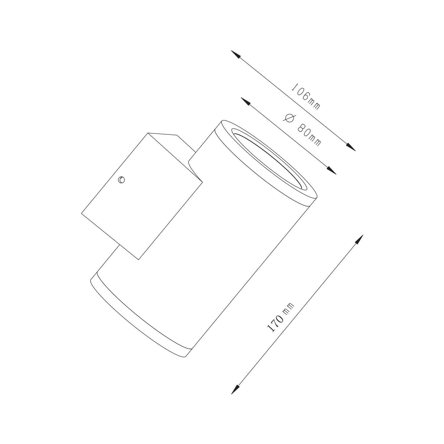 Gemma GU10 up&down 45° max 2x35W Dark Grey