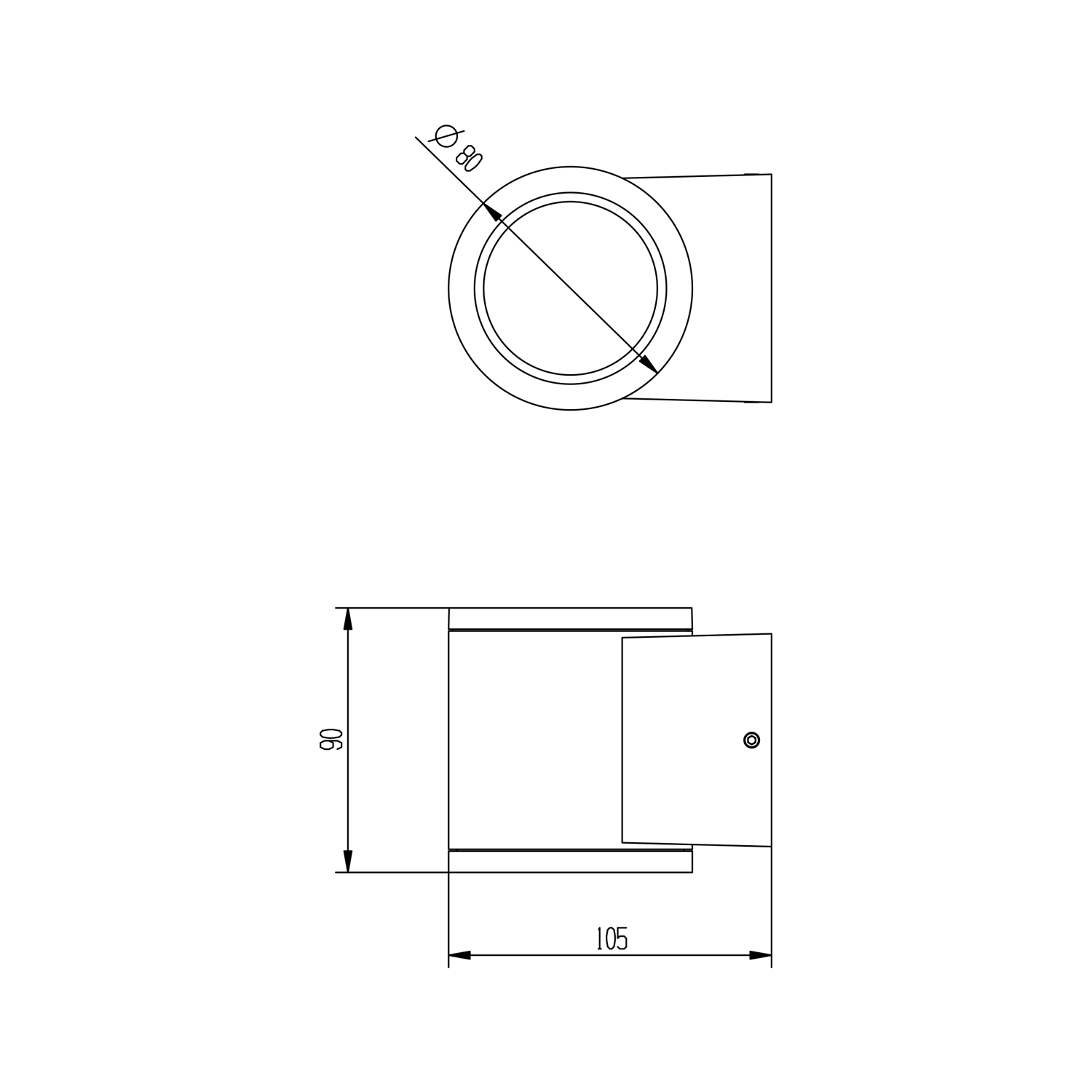 Gemma GU10 up or down 45° max 35W Dark Grey