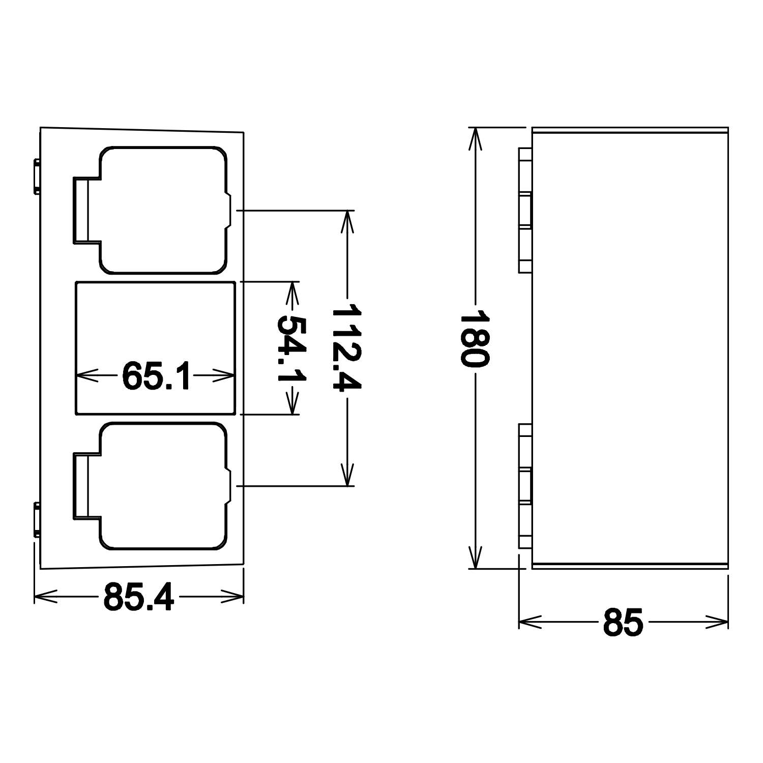 Talos 1100lm 830 100° 8W Black IP54 w/Sockets Phasecut