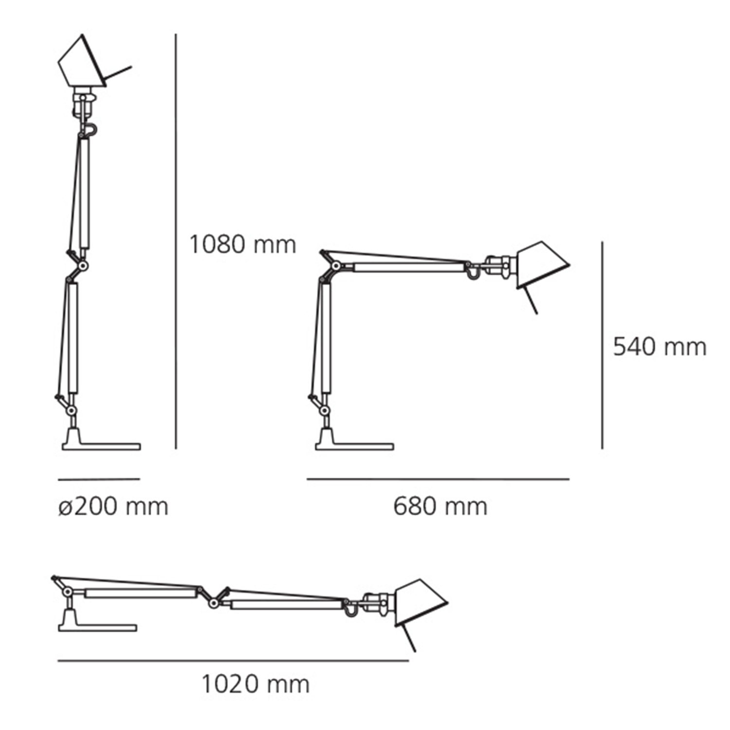 Tolomeo Mini Wall / Table Aluminum Body Lamp