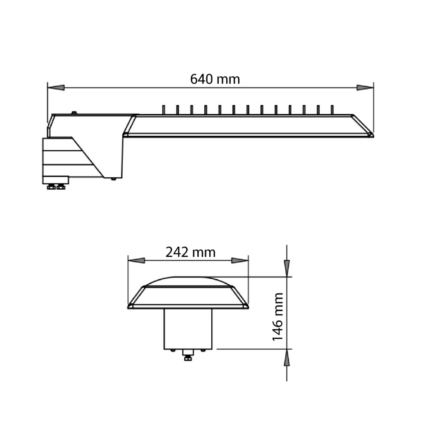 Via 10 407lm 740 79W Asymetric IP66 GR