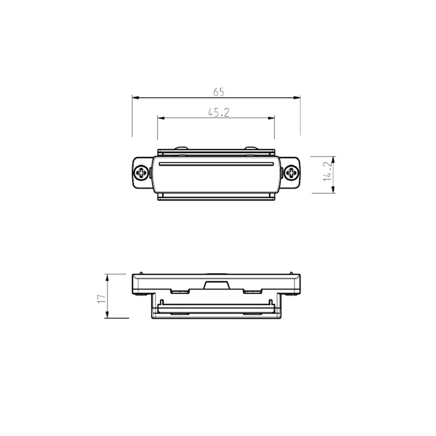 Global Base Straight Connector 1-circuit WH