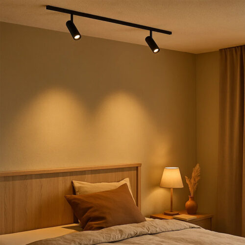 Cylinder 60 Spotskinnepakke X2, 1M, 3000K, sort