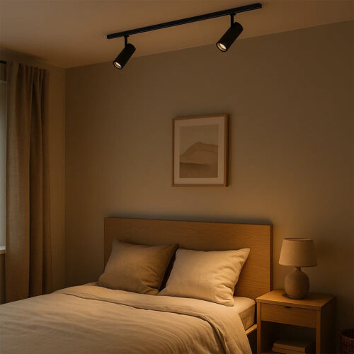 Cylinder 60 Spotskinnepakke X2, 1M, 2700K, sort