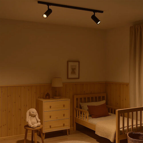 Cylinder 60 spotlightskenor X2, 1M, Dim-to-Warm, svart