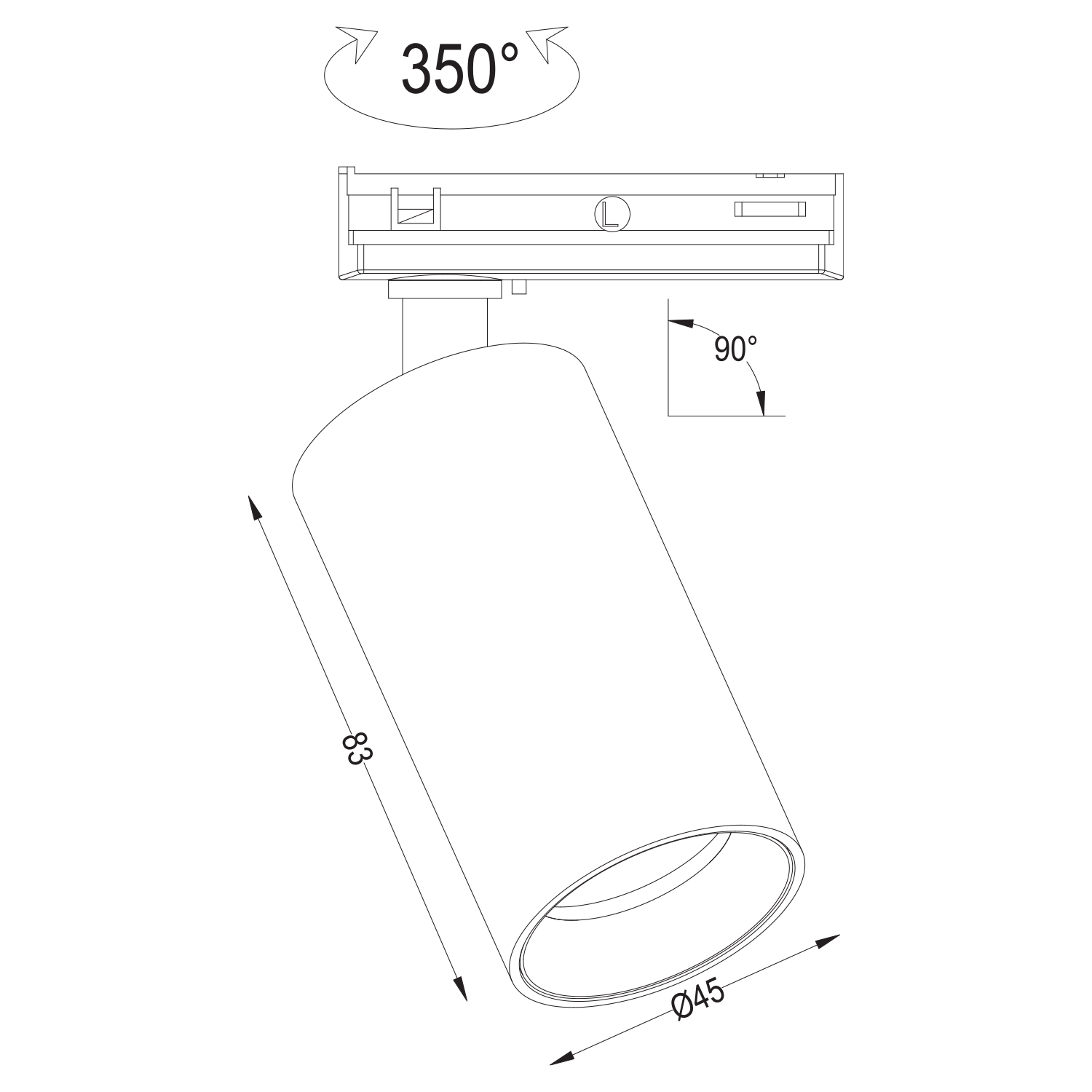 Cylinder 45 GU10 MR11